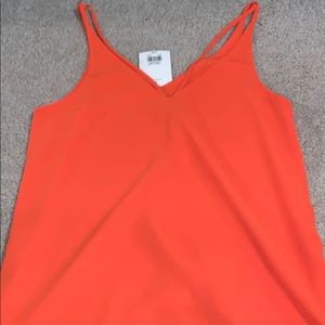Orange Strappy back tank top blouse